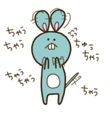 white-cat&mice sticker #11633873