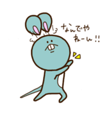 white-cat&mice sticker #11633874