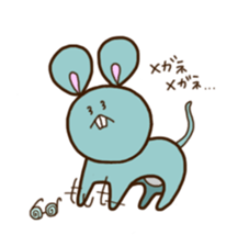 white-cat&mice sticker #11633878