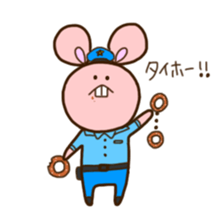 white-cat&mice sticker #11633882