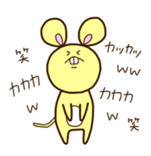 white-cat&mice sticker #11633888