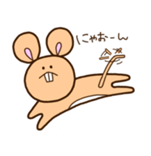 white-cat&mice sticker #11633897