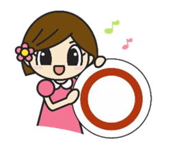 Convenient cute girls sticker #11635240