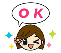 Convenient cute girls sticker #11635242