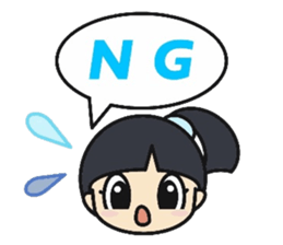 Convenient cute girls sticker #11635243
