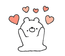 Friendly white bear3 sticker #11636507