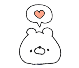 Friendly white bear3 sticker #11636510