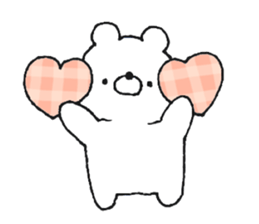 Friendly white bear3 sticker #11636514