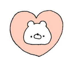 Friendly white bear3 sticker #11636523