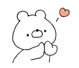 Friendly white bear3 sticker #11636532