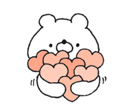 Friendly white bear3 sticker #11636535