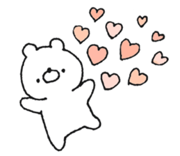 Friendly white bear3 sticker #11636536