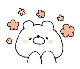 Friendly white bear3 sticker #11636539