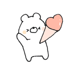 Friendly white bear3 sticker #11636541