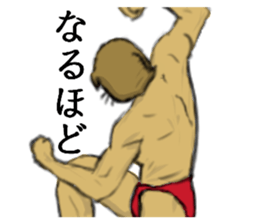 cat mask bodybuilder sticker #11636674