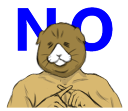 cat mask bodybuilder sticker #11636697