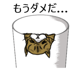 cat mask bodybuilder sticker #11636699