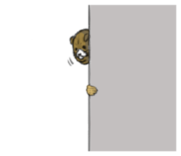 cat mask bodybuilder sticker #11636702