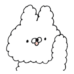 Fluffy cute rabbit