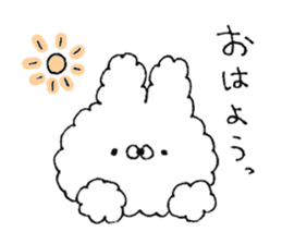 Fluffy cute rabbit sticker #11636704