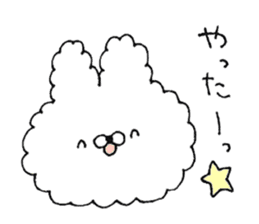 Fluffy cute rabbit sticker #11636705