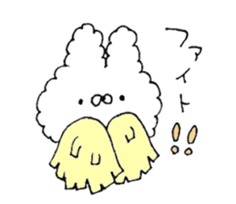 Fluffy cute rabbit sticker #11636706