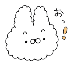 Fluffy cute rabbit sticker #11636708