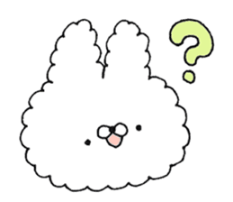 Fluffy cute rabbit sticker #11636710