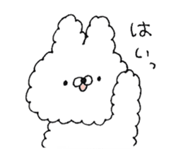Fluffy cute rabbit sticker #11636713