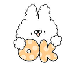 Fluffy cute rabbit sticker #11636714