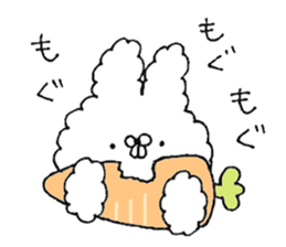 Fluffy cute rabbit sticker #11636715