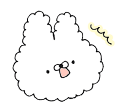 Fluffy cute rabbit sticker #11636716