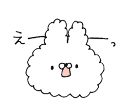 Fluffy cute rabbit sticker #11636717