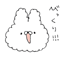 Fluffy cute rabbit sticker #11636718