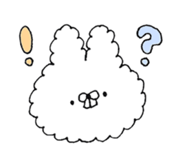 Fluffy cute rabbit sticker #11636719