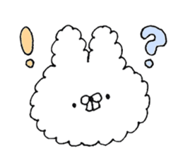 Fluffy cute rabbit sticker #11636719