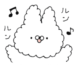 Fluffy cute rabbit sticker #11636721
