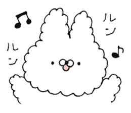 Fluffy cute rabbit sticker #11636721