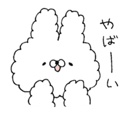 Fluffy cute rabbit sticker #11636723