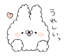 Fluffy cute rabbit sticker #11636725