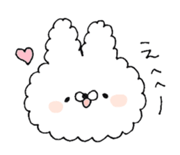 Fluffy cute rabbit sticker #11636727