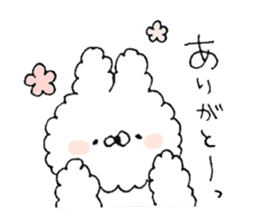 Fluffy cute rabbit sticker #11636732
