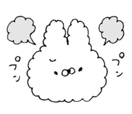 Fluffy cute rabbit sticker #11636741