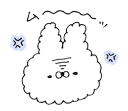Fluffy cute rabbit sticker #11636742