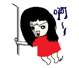 Red Rabbit Girl sticker #11637026