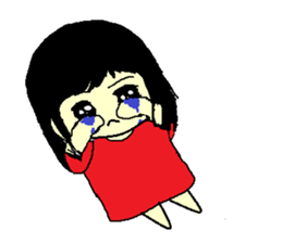 Red Rabbit Girl sticker #11637027