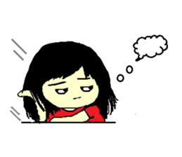 Red Rabbit Girl sticker #11637030