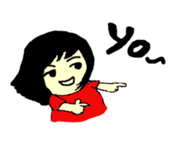 Red Rabbit Girl sticker #11637055