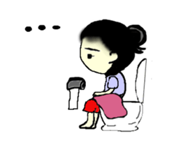 Red Rabbit Girl sticker #11637058