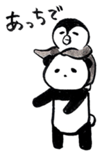 Tired penguin meets Calligraphy's Panda sticker #11637631